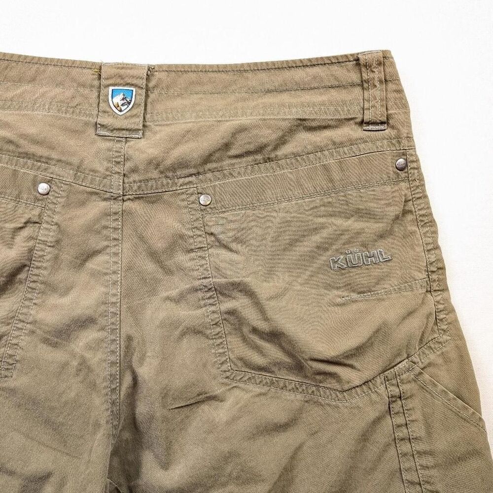 Kuhl Olive Brown Active Wear Shorts Gorpcore Hiking Shorts Size 33 (34 Actual) - Picture 6 of 8